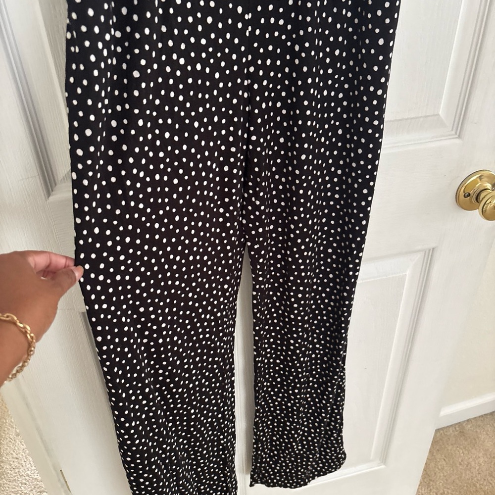 Black and White Polka Dot Jumpsuit M - Picture 2 of 6